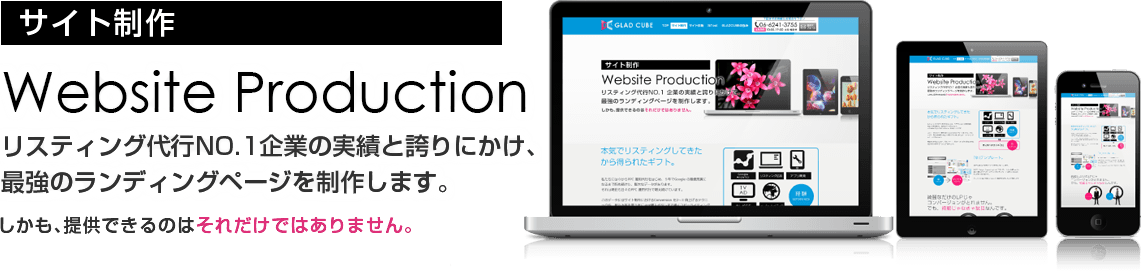 サイト制作 リスティング代行NO.1企業の実績と誇りにかけて、最強のランディングページを制作します。
